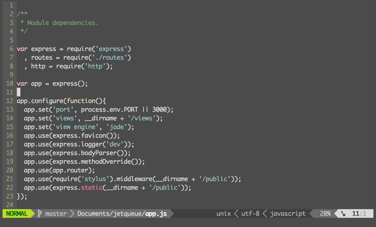 My usual vim apperance